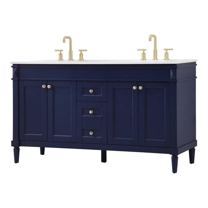 Elegant Kitchen and Bath 60 Inch Double Bathroom Vanity In Green