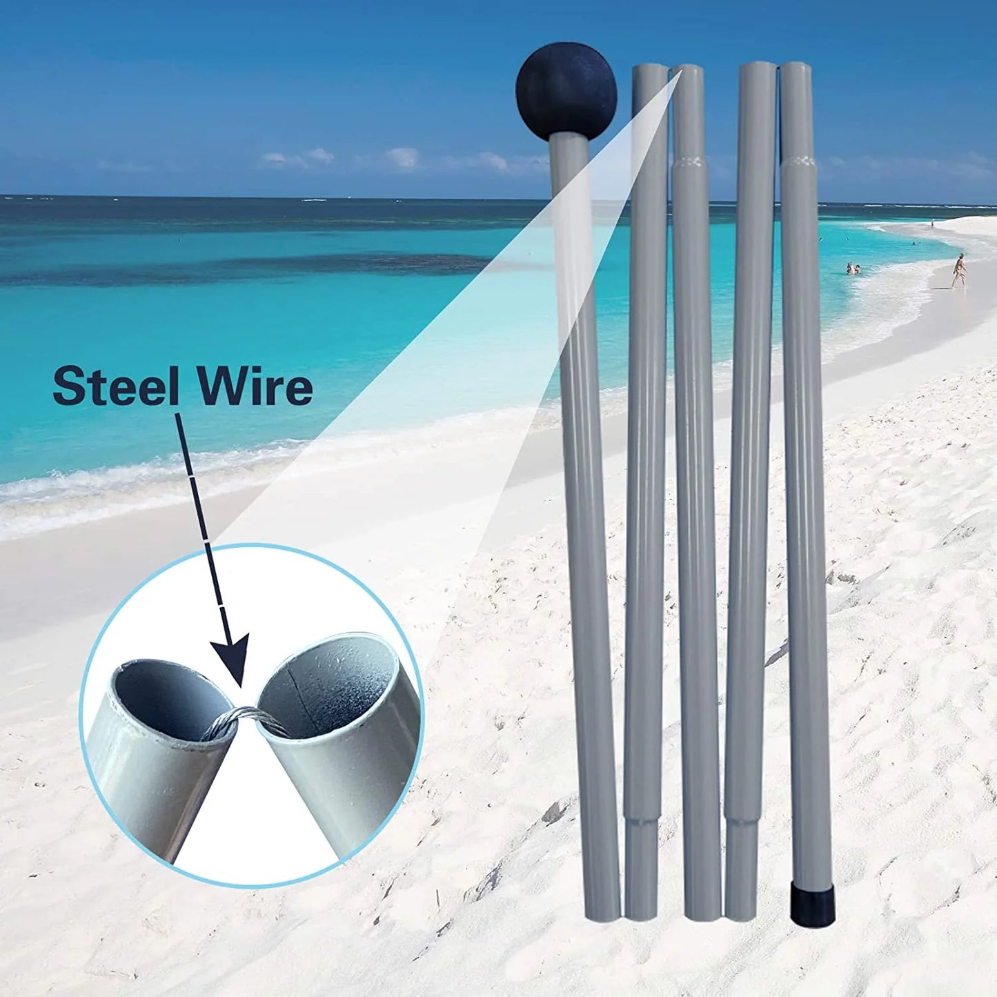 Beach Canopy Beach Tent 11X11 FT Include Beach Blanket Beach Shade Canopy UPF50+ Sun Protection Windproof Ropes 4 Poles Carry Bag Easy to Set Up for Outdoor Camping