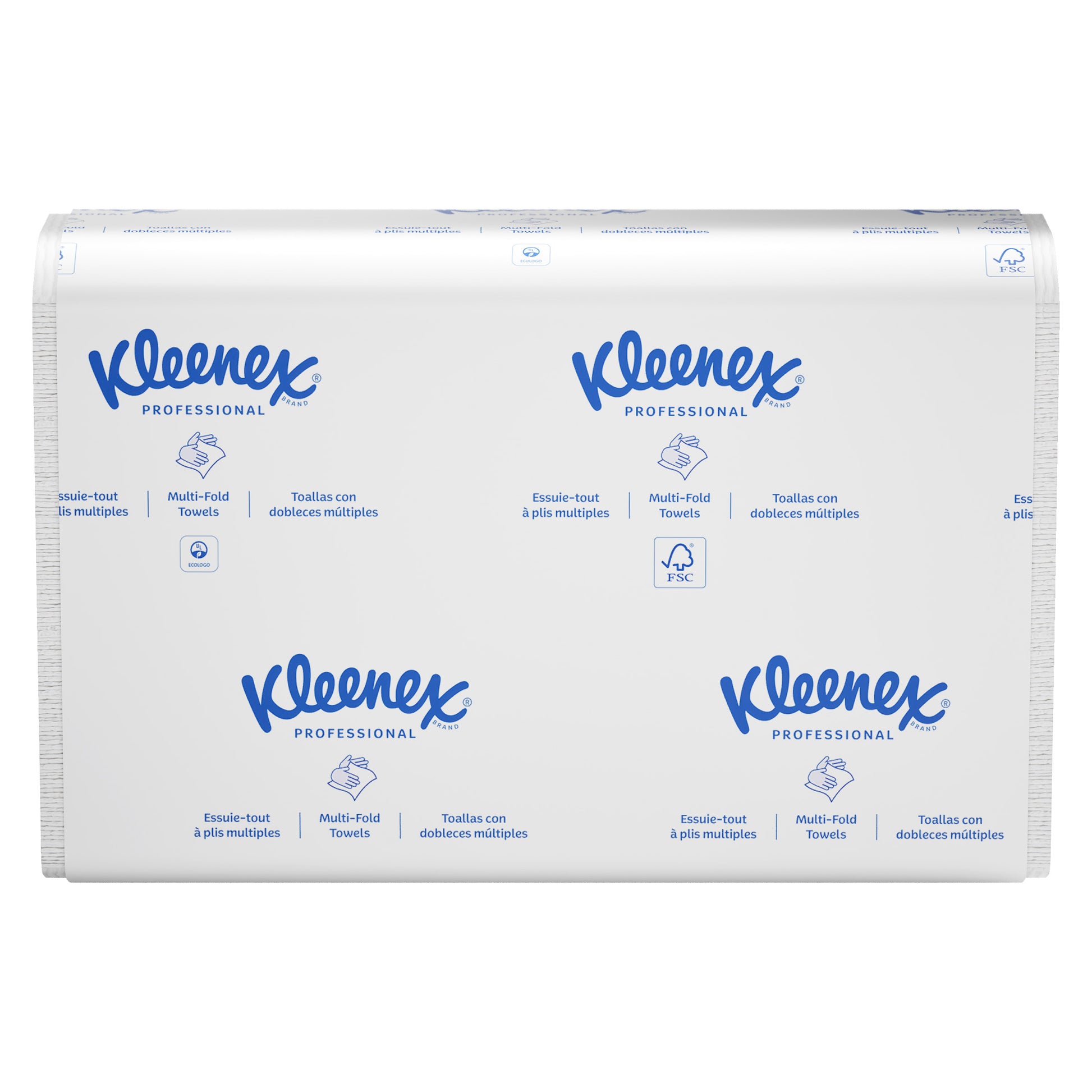 Kleenex Multifold Paper Towels 1-ply, White, 1 Case, 2400-count, 16-pack