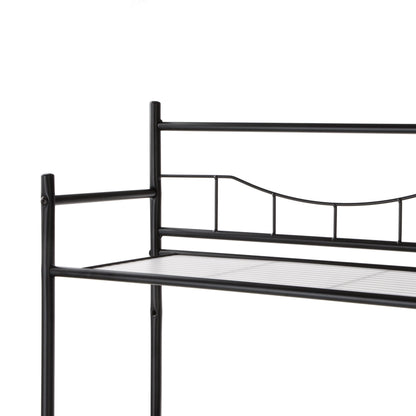 Mainstays Over the Toilet Steel 3-Shelf Bath Shelves Space Saver, Matte Black Finish Adult Groups