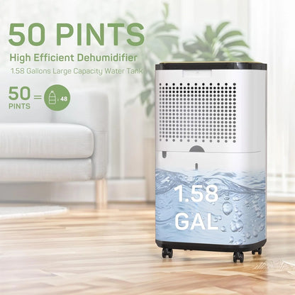 Dehumidifier with Drain Hose for Auto or Manual Drainage, 2000 Sq.Ft Energy Star Dehumidifiers for Basement Home Bedroom Large Room Bathroom, 30 Pints Dehumidification Capacity
