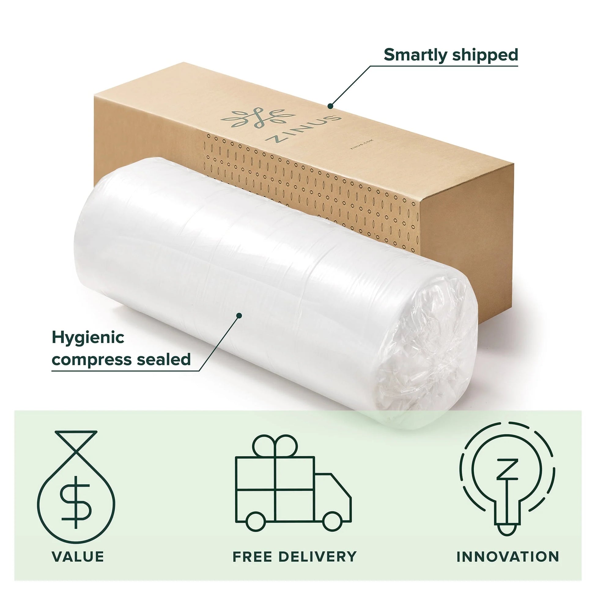 Spa Sensations by Zinus 12" Gel Essential Memory Foam Mattress, King