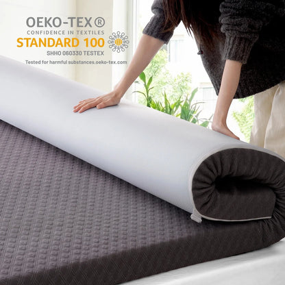 INGALIK 3 inch Gel Infused Memory Foam Mattress Topper, Queen, Cooling Bed Topper for Pressure Relief, CertiPUR-US Certified, White Removable Cover