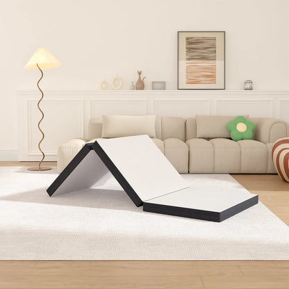 YRLLENSDAN 3 Inch Single Mattress, Floor Mattress Foldable Bed with Washable Cover Non-Slip Bottom for Camping Folding Mattress Trifold Mattress Foldable Mattress Single Size, 75" x 25" x 3"