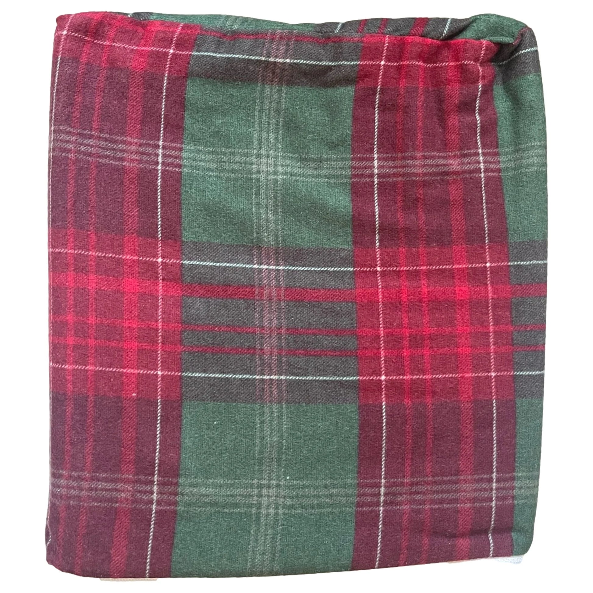 Cuddle Duds Flannel Sheet Set Christmas Plaid Queen Bed Sheets, Bedding