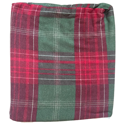 Cuddle Duds Flannel Sheet Set Christmas Plaid Queen Bed Sheets, Bedding