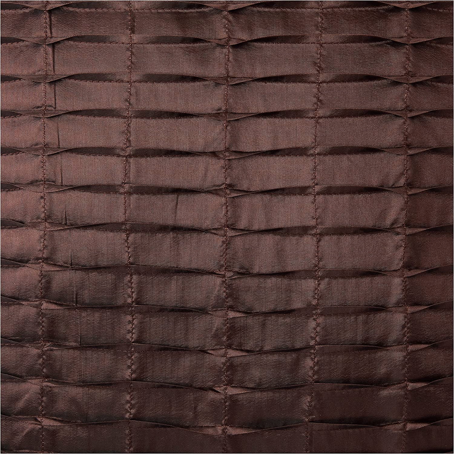 Violet Linen Silky Pleated Satin Pattern, Faux Silk Polyester Fabric, Brown , 17 Inch x 17 Inch, Square, Decorative Accent Throw Pillow