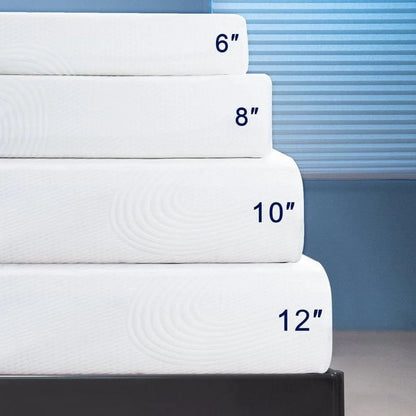 Subrtex 10" Gel Memory Foam Mattress in a Box, Queen