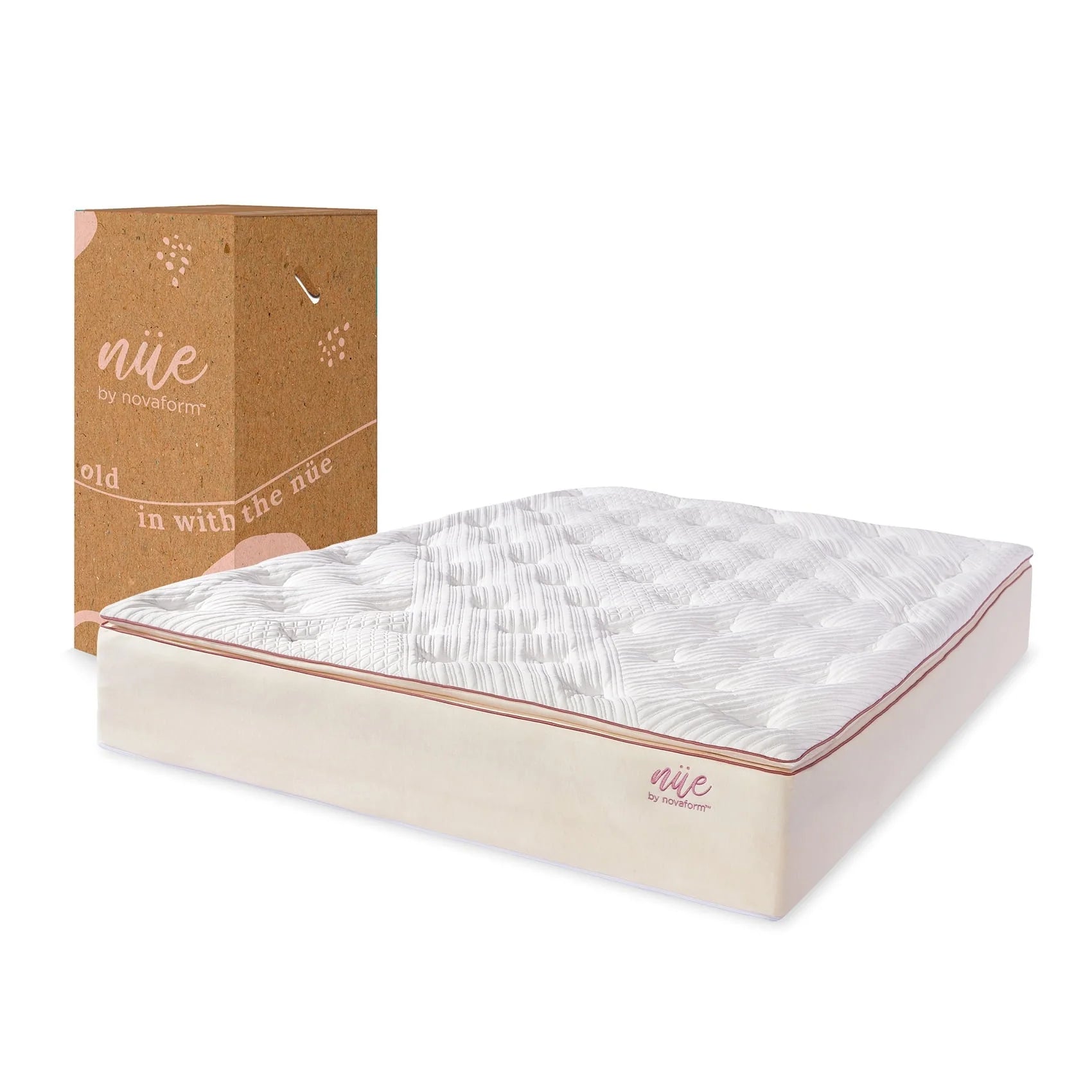 nue by Novaform Plush Pillowtop 12" Gel Memory Foam Mattress, Full