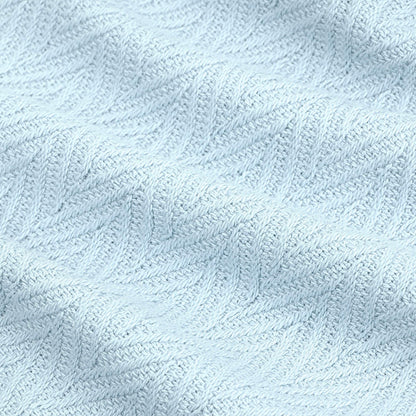 Luxury Thermal Cotton Blankets, King Size- Light Blue
