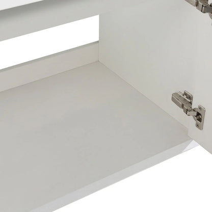 Kepooman Wall Mounted Bathroom Vanity Set with Top, Floating Bathroom Vanity, 18x10 in, White Straight Grain