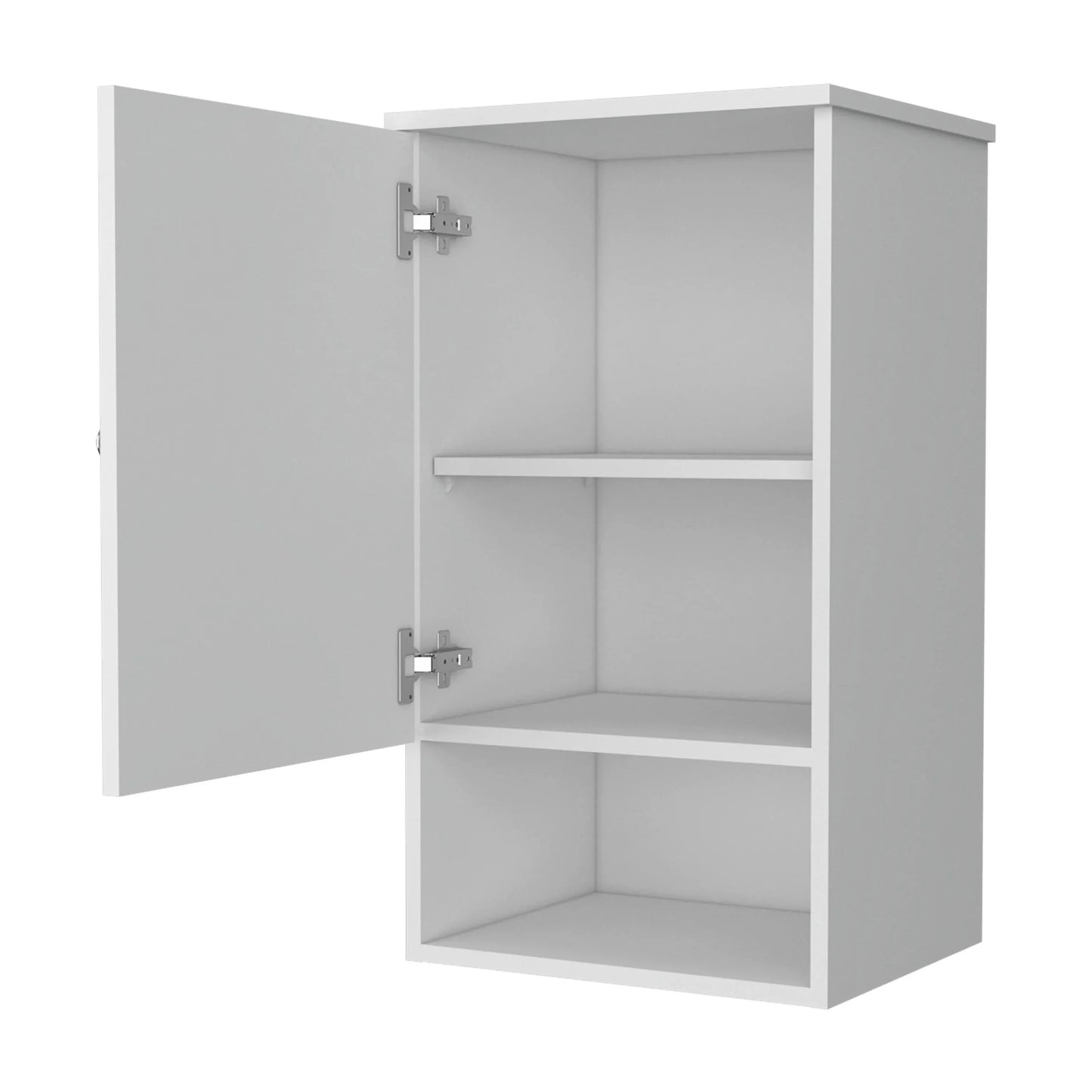Carrizo Medicine Cabinet In Melamine with One Door,White,White Melamine Bath Faucets Bathroom Storage