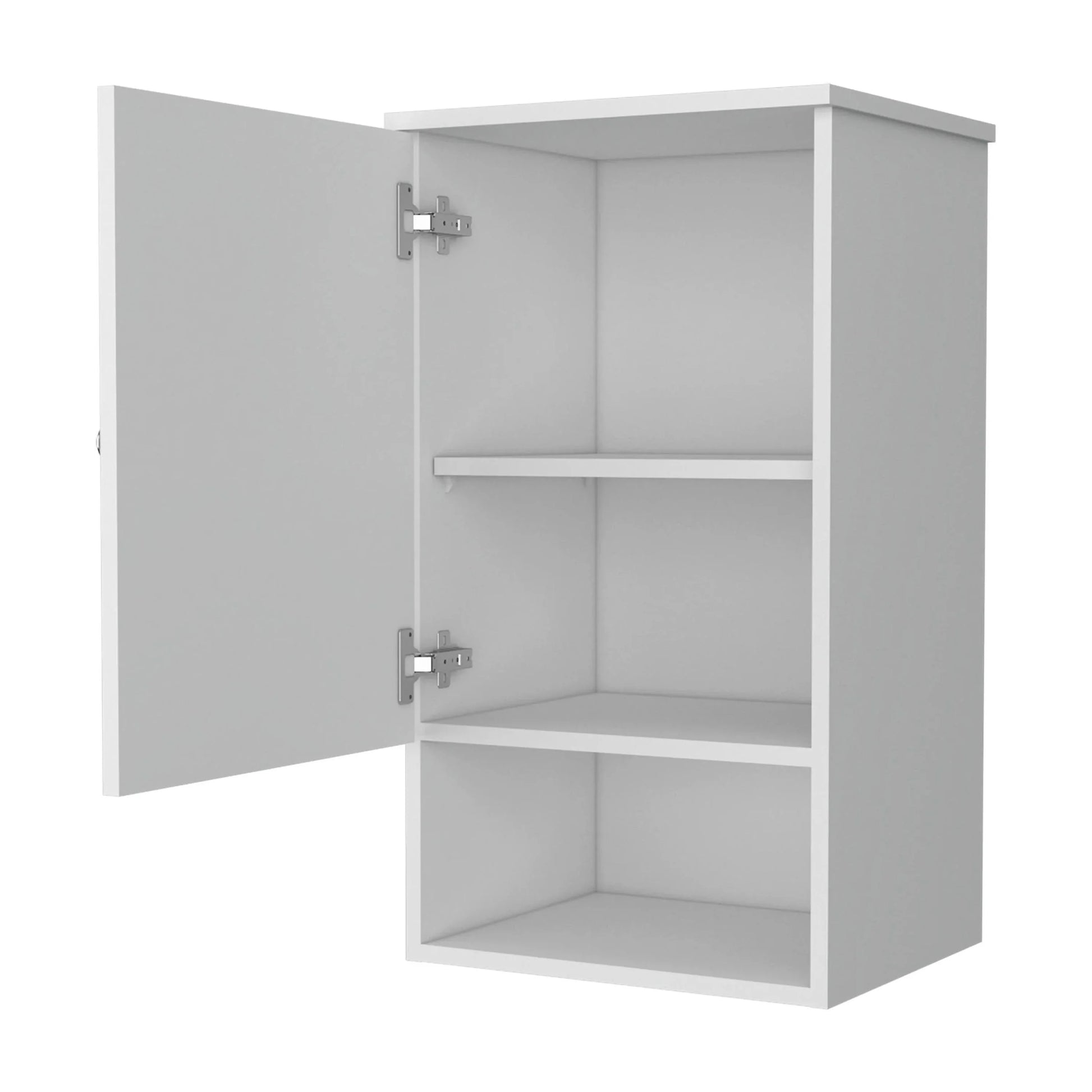 Carrizo Medicine Cabinet In Melamine with One Door,White,White Melamine Bath Faucets Bathroom Storage