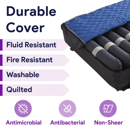 Proheal Bariatric True Low Air Loss Alternating Pressure Air Mattress with Pump & Raised Rails - Stages I-IV - 36” x 80” x 8”/11"