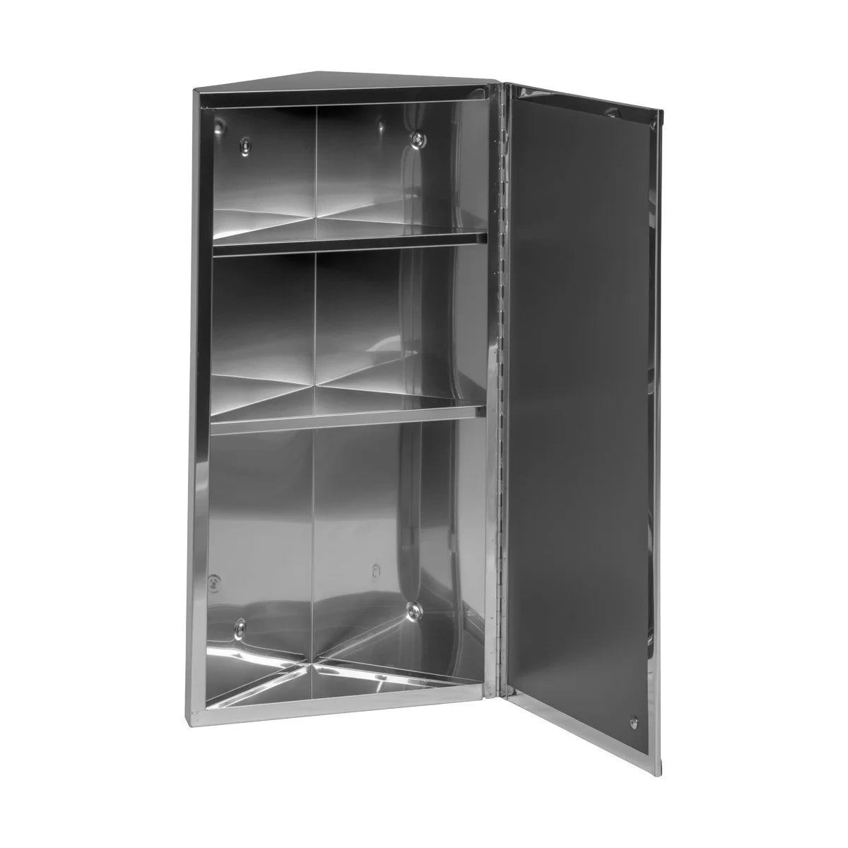 Corner Wall Mount Medicine Cabinet with Stainless Steel Bathroom Storage 23.6" Renovator's Supply