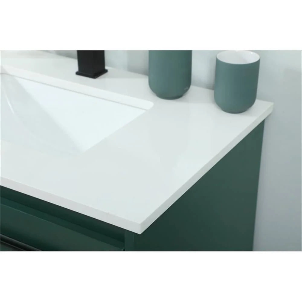 Elegant Kitchen and Bath 30 Inch Single Bathroom Vanity In Green