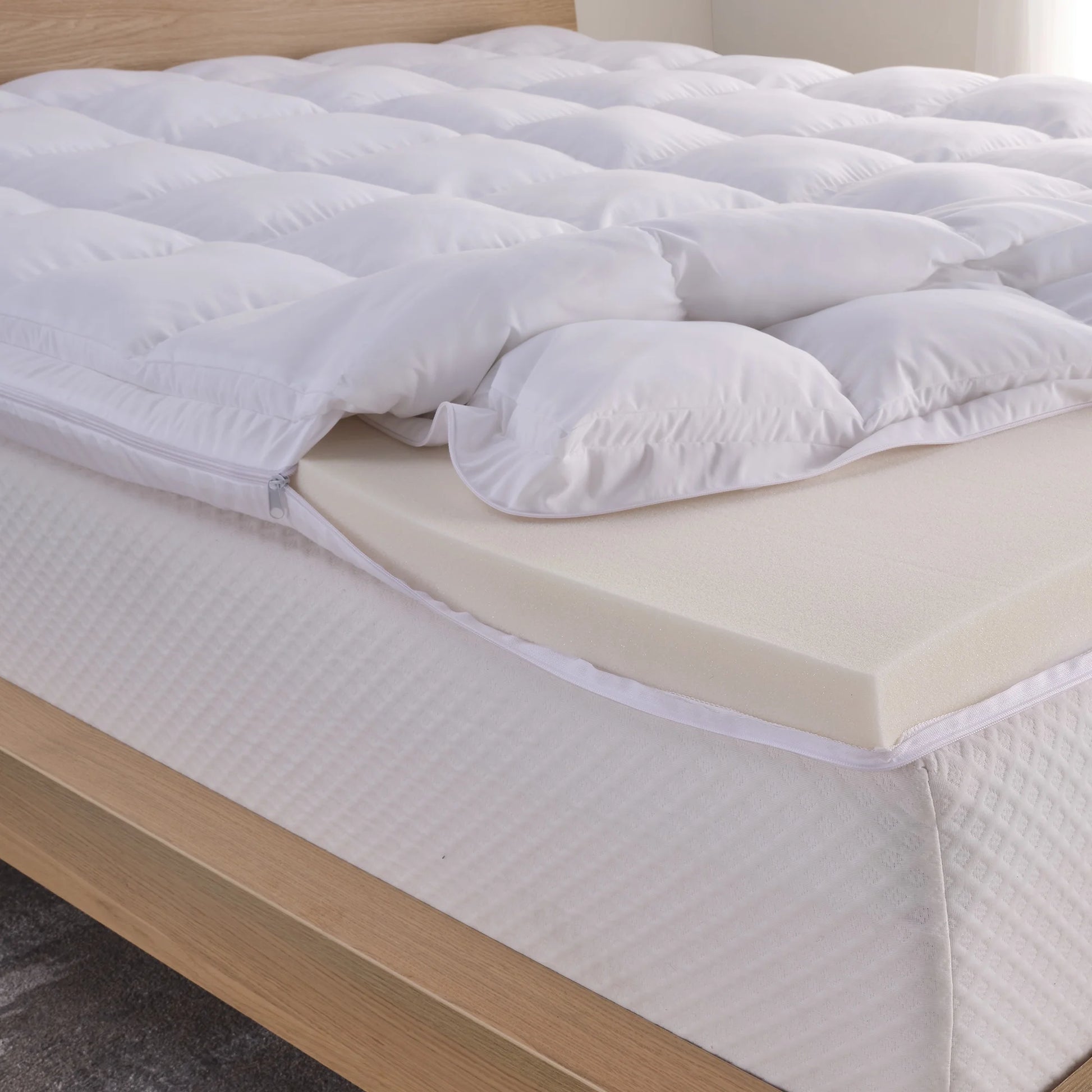 Allswell 3" Pillow Top Mattress Topper Featuring Isotonic+ Memory Foam, Queen