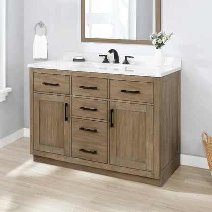 Ove Decors Bailey 48 W x 22" D Freestanding Bathroom Vanity with Sink, Driftwood Oak