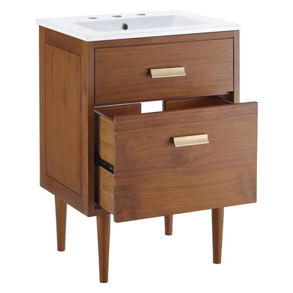 Modway Cassia 24" Bathroom Vanity in Natural White