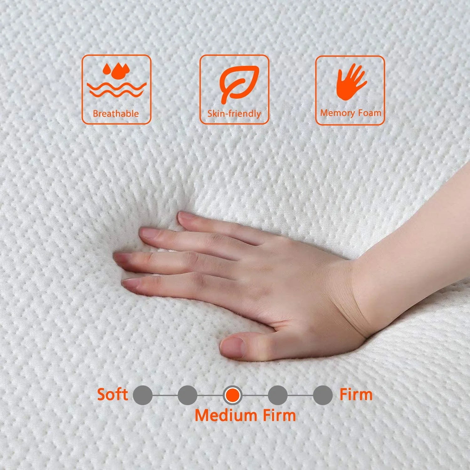 Sweetnight 10" Cool Gel Memory Foam Mattress with Zippered Cover Mattresses in a Box Medium Firm Mattress, Twin