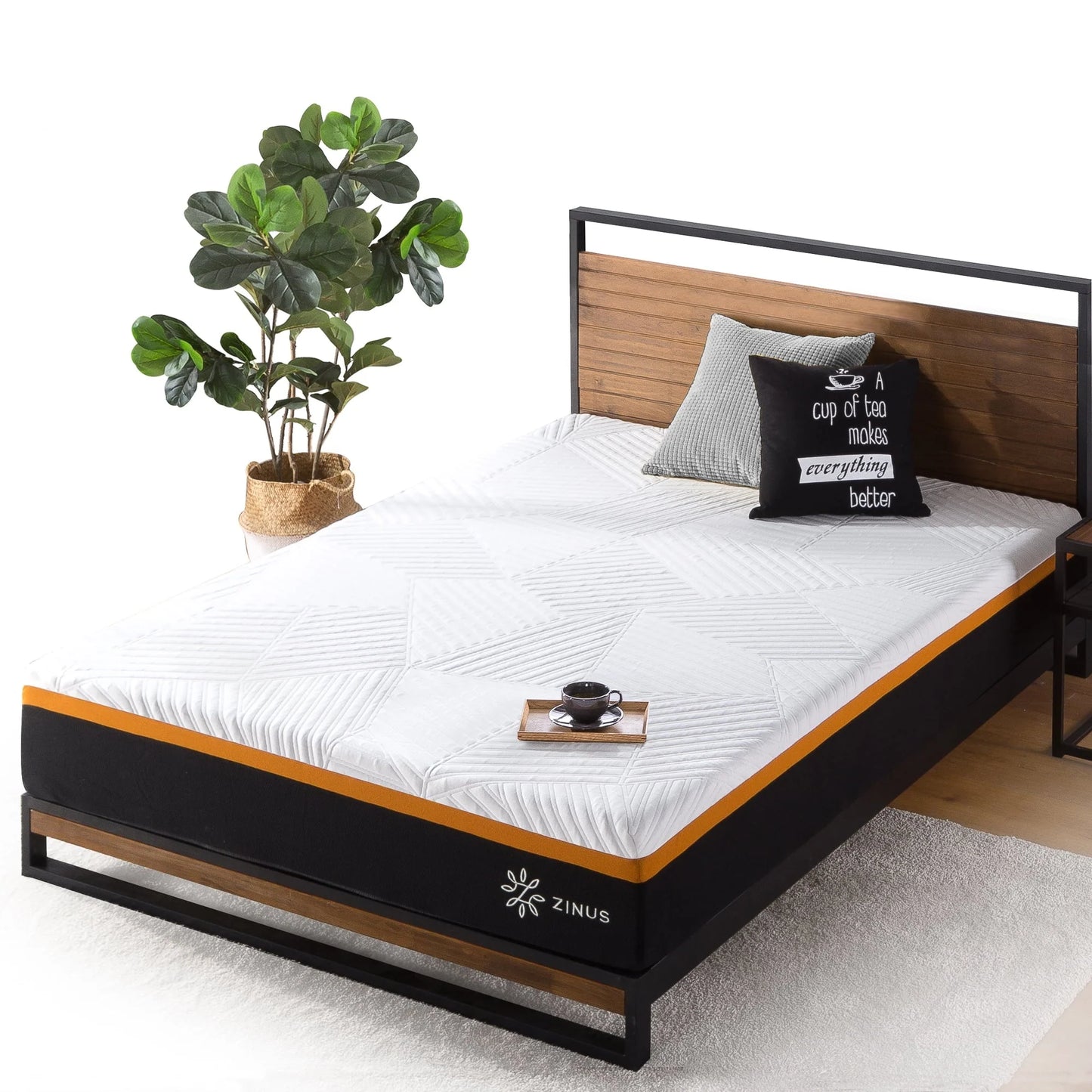 Zinus Cooling Copper ADAPTIVE® 10" Hybrid of Copper Memory Foam and Pocket Spring Mattress, Queen