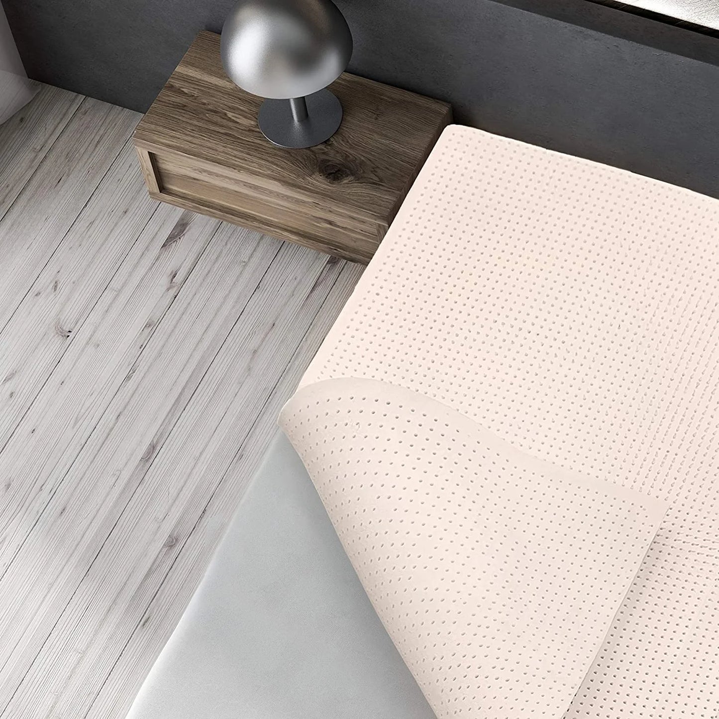 AK TRADING CO. Natural Latex Foam Mattress Topper | Hypo-Allergenic & Organic - 2 Inch Medium Density (Full - 75" x 54")