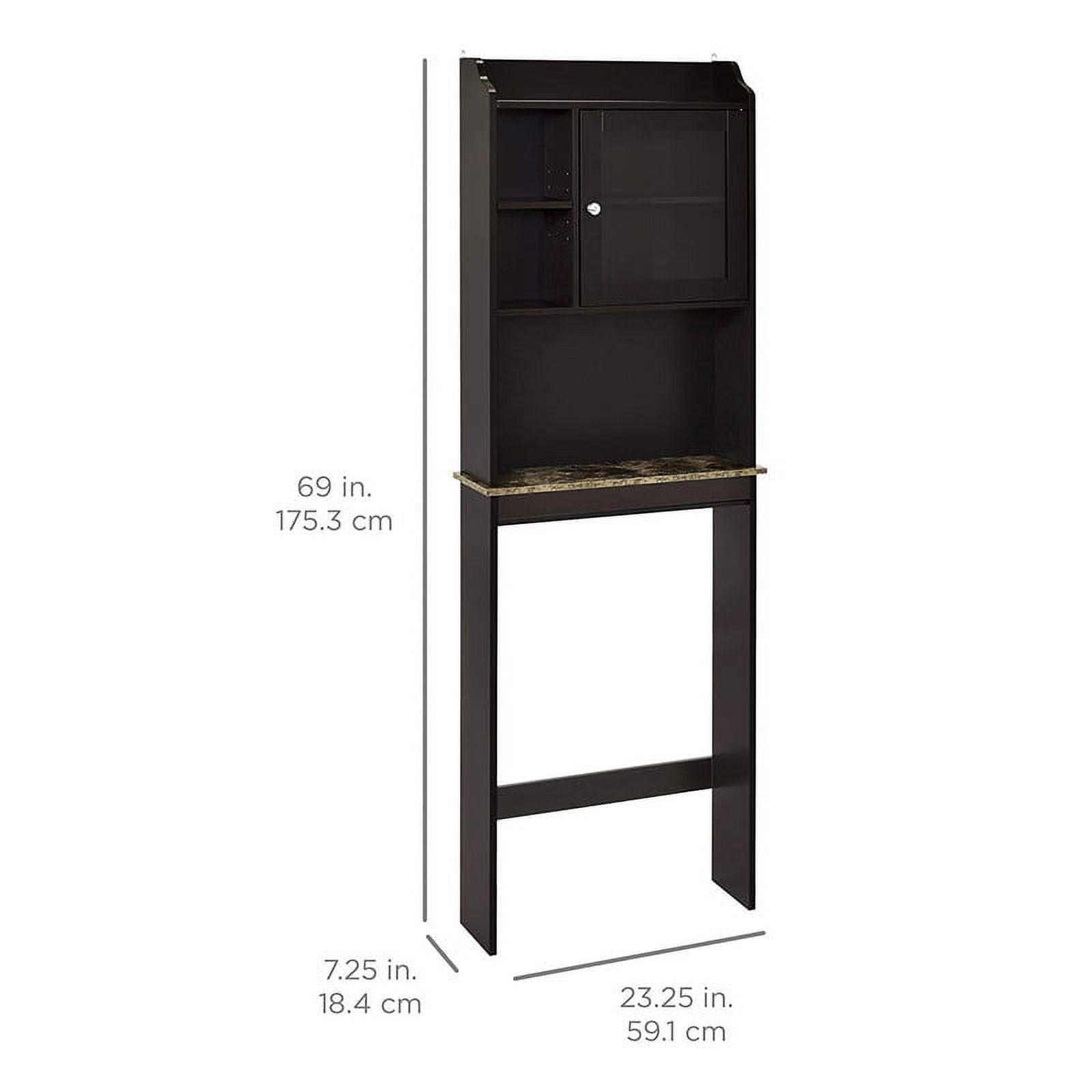 Dasyfly Freestanding Bathroom Over-The-Toilet Storage, Wood Bathroom Space Saver - Espresso