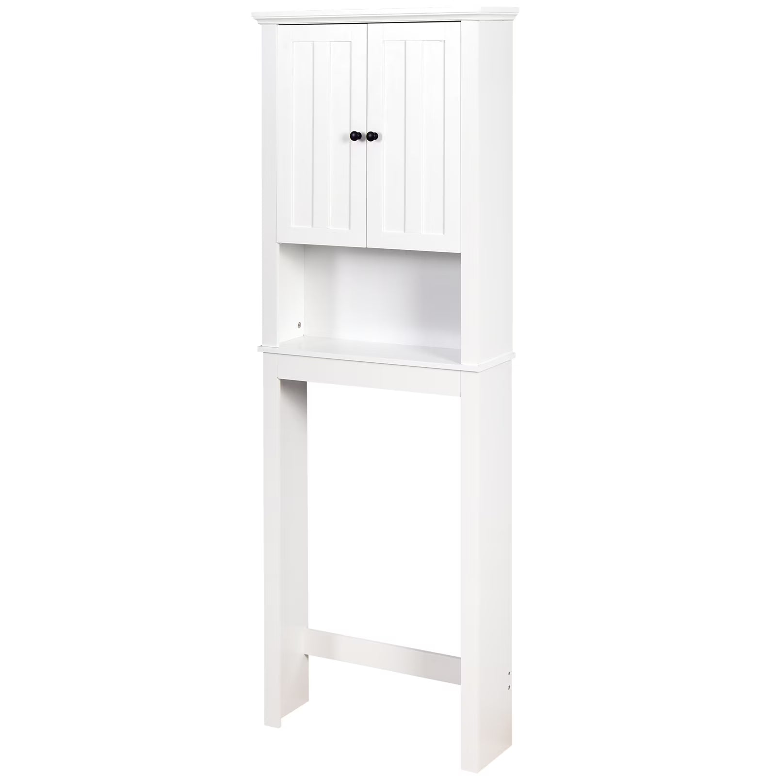 Ktaxon 67"H Over The Toilet Storage, Bathroom Space Saver, Bathroom Cabinet with Double Door & Adjustable Shelves, White