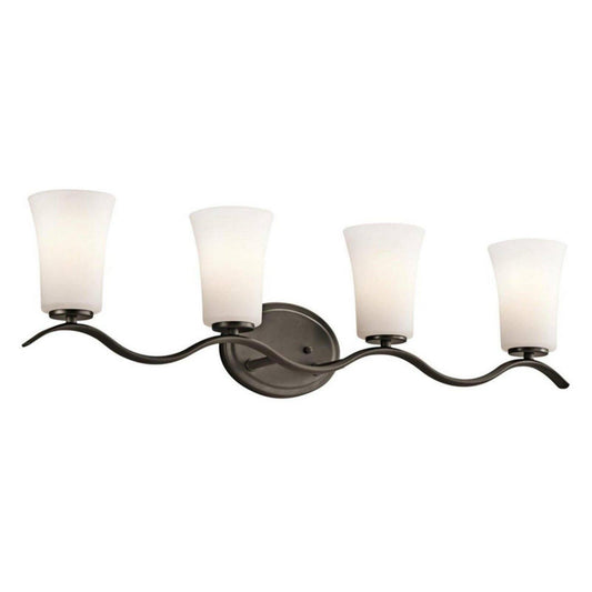 4 Light Bath Vanity Approved For Damp Locations With Transitional Inspirations 32.25 Inches Wide-Olde Bronze Finish-Incandescent Lamping Type Kichler