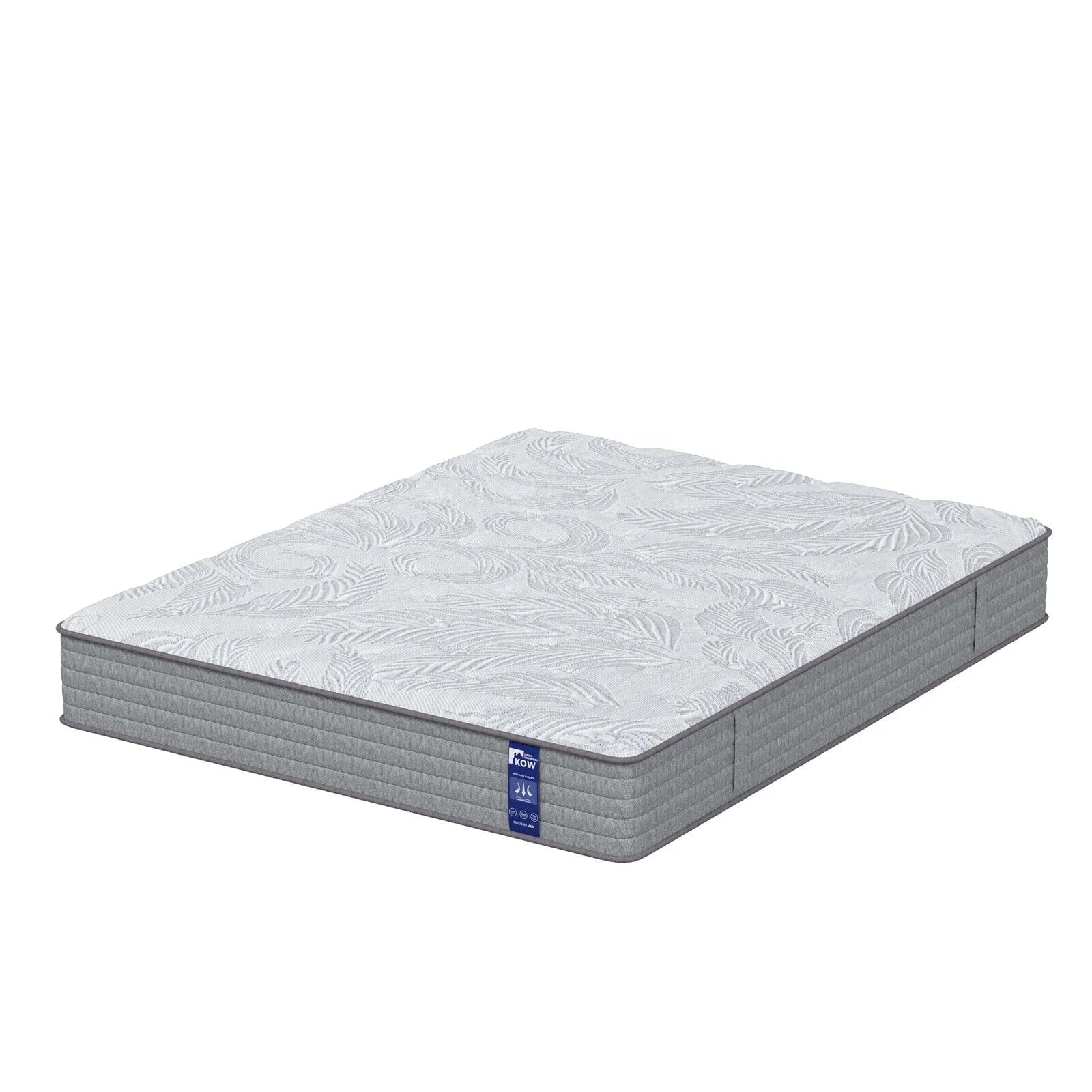 KOW® 12 inch Queen Size Gel Memory Foam Mattress in a box,Medium Firm,Pressure Relief,5 Zones Support,Egde Support