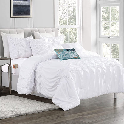 Elegant Comfort 12-Piece Bed-in-a-Bag, Ella Microsuede Comforter Collection with 6-Piece Sheet Set, Smart Pockets and Decorative Pillows, All Season Bedding, Full/Queen, Mint Green
