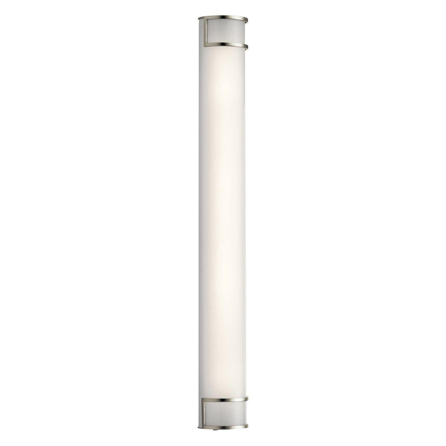1 Light Linear Bath Vanity Approved For Damp Locations With Transitional Inspirations 4.5 Inches Tall By 24.75 Inches Wide Kichler Lighting 11142Niled