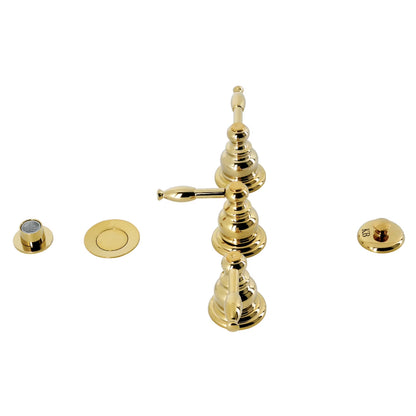 Kingston Brass KB320KL Knight Three-Handle Bidet Faucet, Matte Black