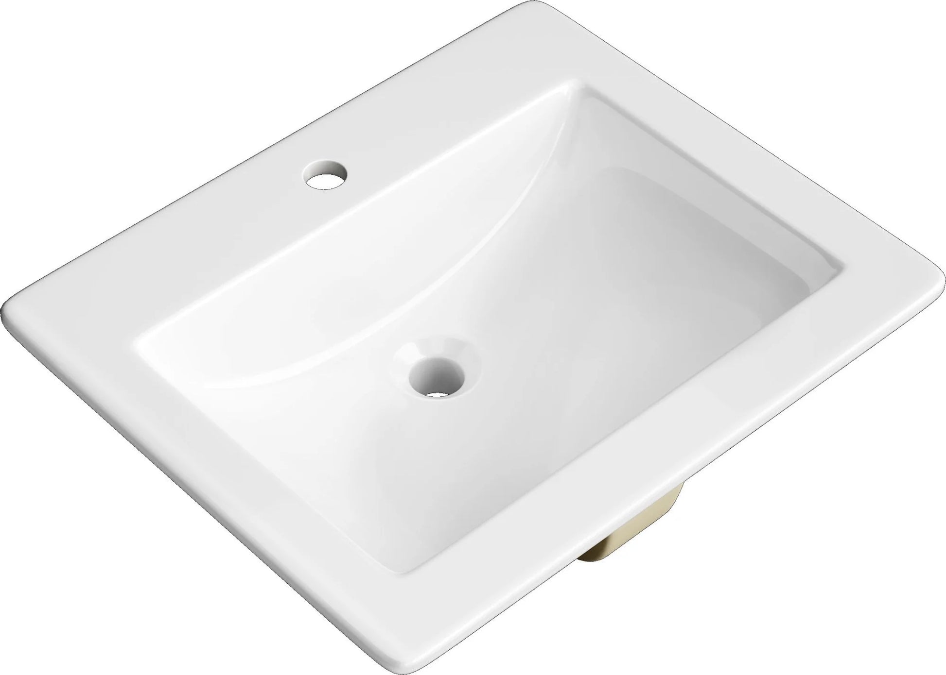 Proflo Pf21181 Hoffman 21-1/4" Rectangular Vitreous China Drop In Bathroom Sink - White