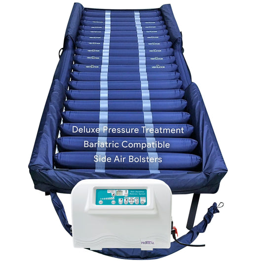 Proheal Bariatric True Low Air Loss Alternating Pressure Air Mattress with Pump & Side Air Perimeter - 42° x 80° x 8/11"