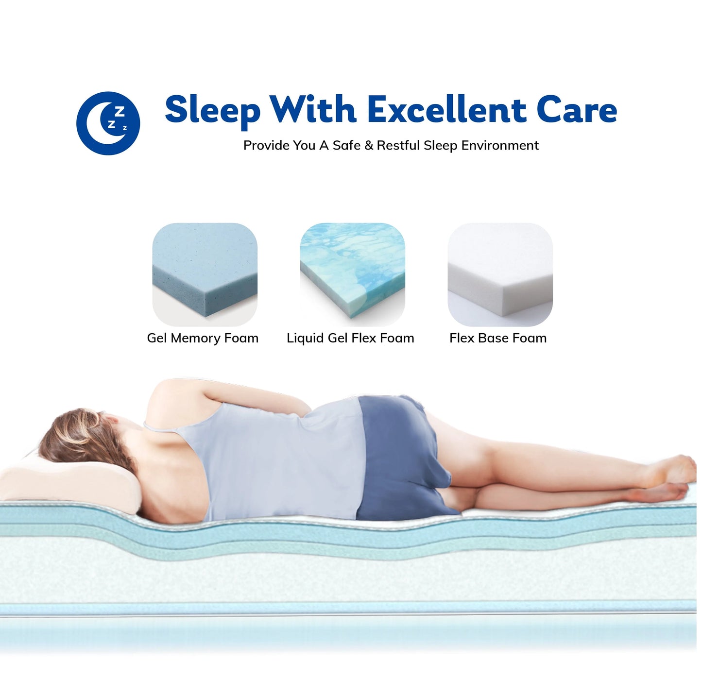 MLILY Idle 12 inch Gel Memory Foam Mattress, Twin Size Mattress in a Box, Medium