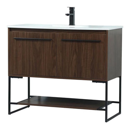 Elegant Kitchen and Bath 40 Inch Single Bathroom Vanity In Blue