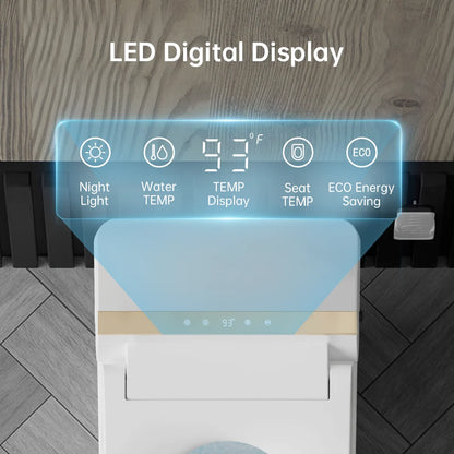 EPLO Smart Bidet Toilet, Auto Open/Close Lid, One-Piece Toilet Bidet Thankless, LED Display Elongated Toilet G20