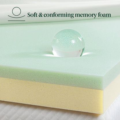 Zinus Spa Sensations Dual-Layer 4" Memory Foam Mattress Topper, Twin