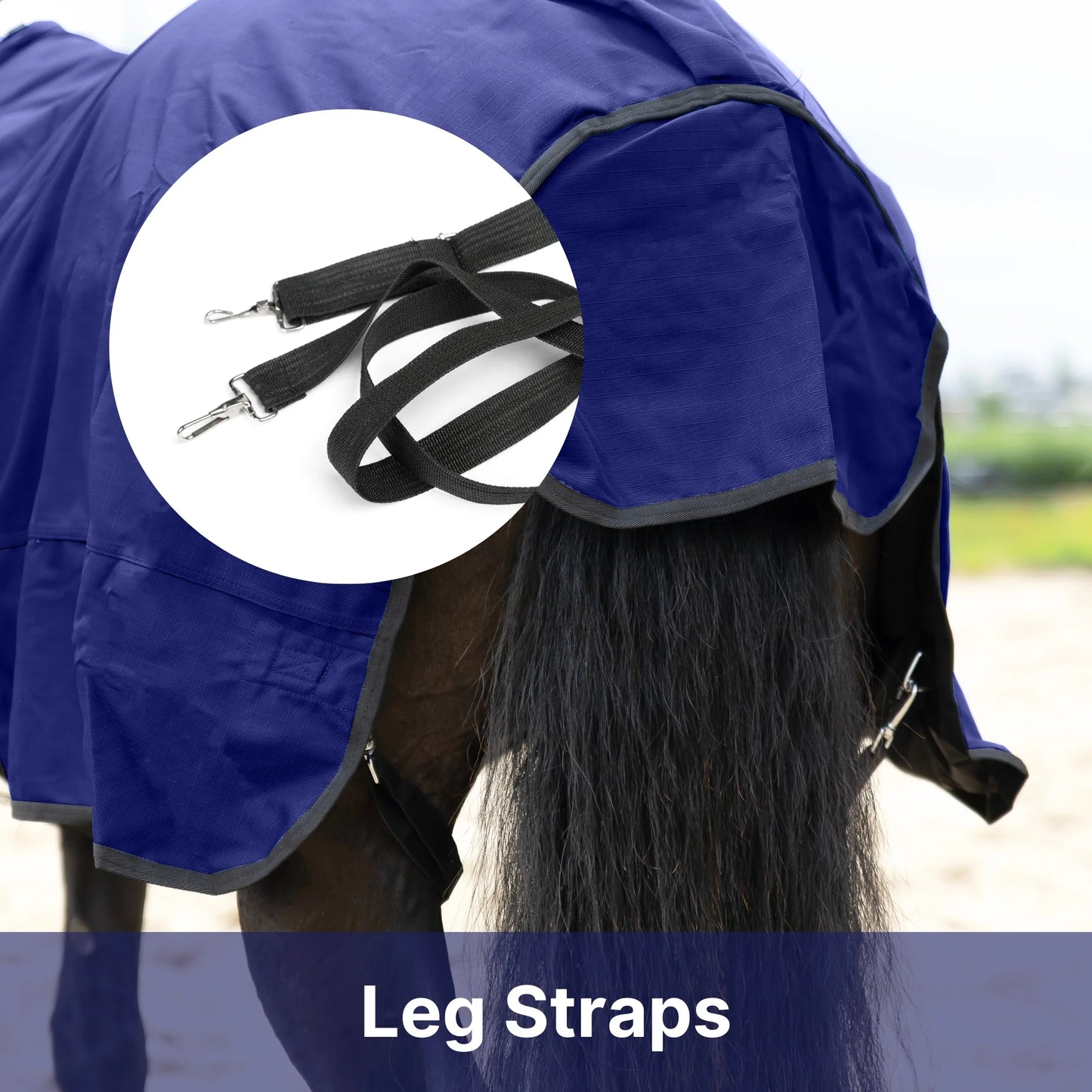 RESISTANCE Premium 1680D Waterproof Horse Turnout Blanket with 300g Polyfill & Adjustable Buckle Closure
