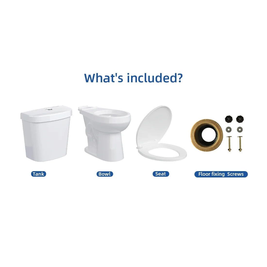 21" Toilet, Two-Piece Toilet, ADA Toilet with Dual Flush, Round Toilets for Bathrooms with Soft Close Seat, Universal Height with 1.28 Siphonic Flush Cotton White