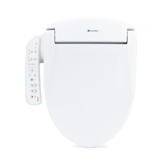 Brondell Swash SE400 Bidet Seat with Sidearm, Dryer and Stainless Steel Nozzle, Elongated White