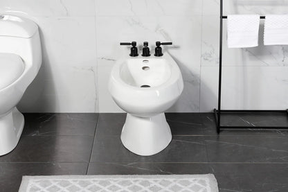 Kingston Brass KB6320DKL Kaiser Three-Handle Bidet Faucet, Matte Black