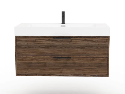 Cutler Kitchen and Bath Savoy 42" Wood/Cultured Marble Bathroom Vanity - Brown