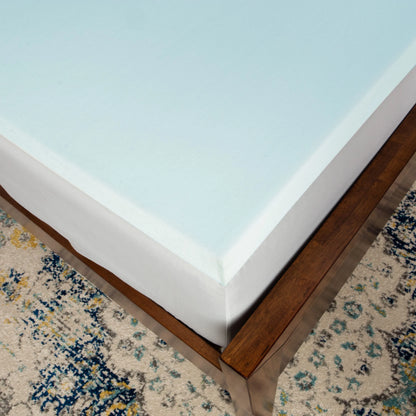 Splendorest 3-inch Serene Foam Mattress Topper - Blue Twin