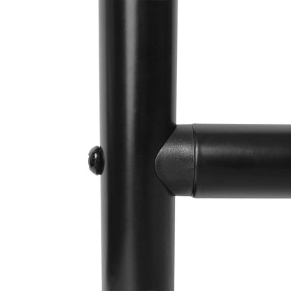 Utopia Alley Rustproof Wall Mounted Aluminum D-shape Shower Curtain Rods With Ceiling Support for Freestanding Tubs, 60 Inch Large Size by 25 Inch, Matt Black + White Shower curtain 180x70 inch