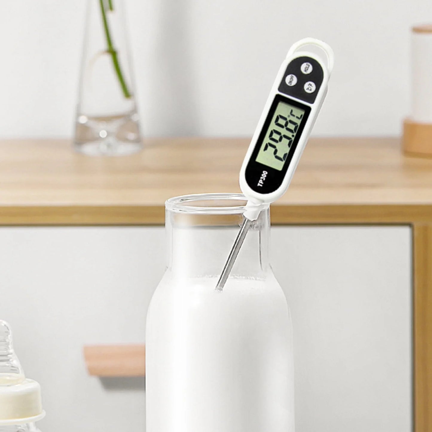 Visland Meat Thermometer - Instant Read Thermometer Digital Cooking Thermometer, Candy Thermometer with Super Long Probe for Kitchen BBQ Grill Smoker Meat Oil Milk Yogurt Temperature
