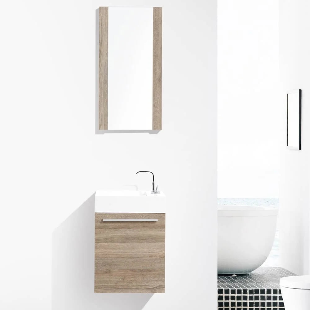Blossom Colmar 18" Floating Bathroom Vanity w/Acrylic Sink | Navy Blue Finish | Wall Mount | Soft-Close