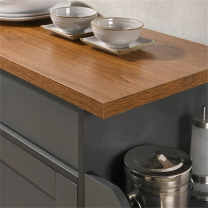 Modern Indoor Furniture Kitchen Island with Spice Rack plus Towel Holder