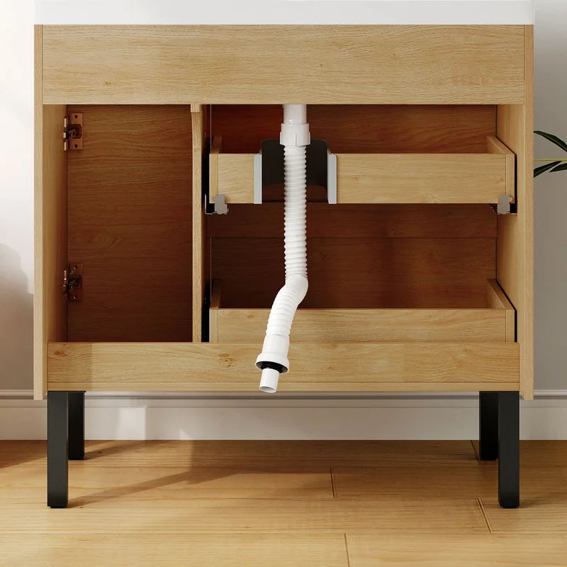 Uforic 36 " Bathroom Vanity with Undermount Sink, Free Standing Bathroom Storage Cabinet with 2 Drawers, Oak